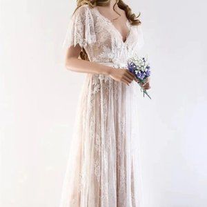 Romantic vintage lace style wedding dress size 6